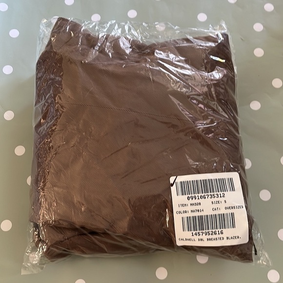 Madewell Drapeweave Caldwell Double Breasted Blazer NH328 Brown Oversized - Picture 9 of 9